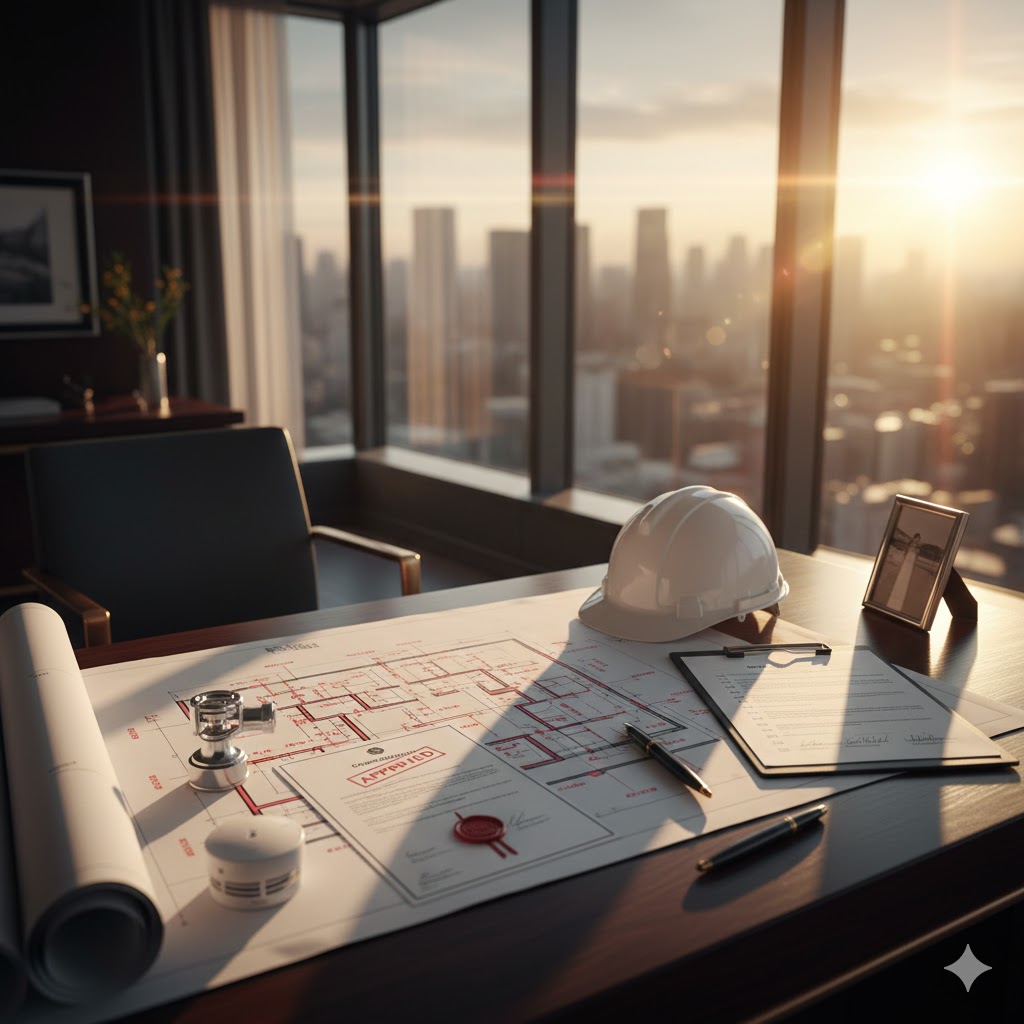 Sistema de proteção contra incêndio com sprinklers automáticos